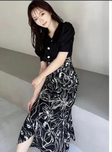 RESEXXY 퍼프 슬리브 머메이드 원피스