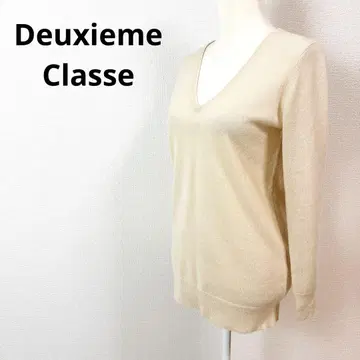 Deuxieme Classe*캐시미어 100% V넥 니트 풀오버 긴팔