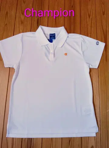 Champion 화이트 피케 셔츠 L