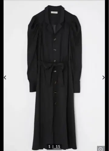 MOUSSY 오픈 카라 드레스 블랙
