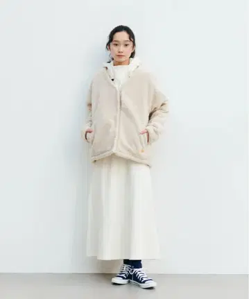 [ 새상품급 ] KELTY 플리스 노카라 자켓 아이보리 M 사이즈