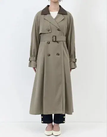 cohina 레더라이크 트렌치코트 short