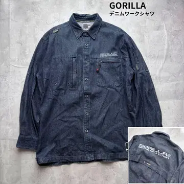 [ GORILLA ] GRL:052 데님 워크 셔츠 벤틸레이션 XL