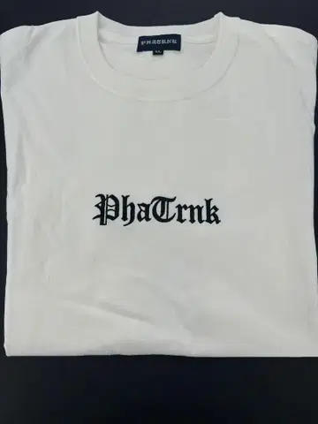 PHATRNK 자수 로고 롱 T셔츠 XL 화이트
