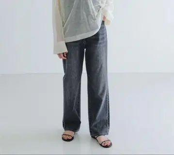 new basic 스트레이트 핏 데님 팬츠 블랙