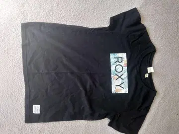 ROXY 그래픽 프린트 반팔 T셔츠 블랙