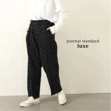JOURNAL STANDARD LUXE 도트 콜 턱 이지 팬츠