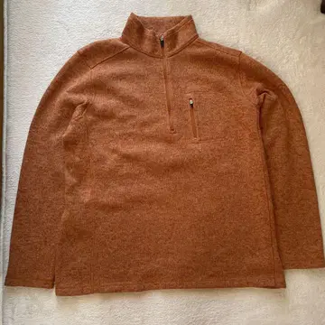 Eddie Bauer 하프 지퍼 플리스 XL 오렌지