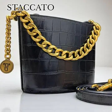스타카토 악어 엠보싱 핸드백 숄더백 골드 체인