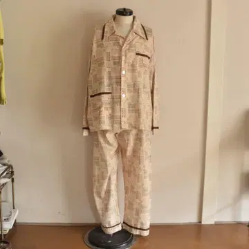 빈티지 파자마 셋업 유로 70s 빅 사이즈 빅