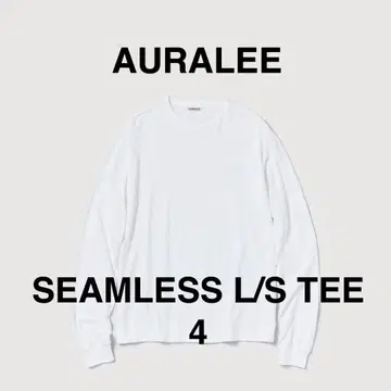 AURALEE SEAMLESS L/S TEE WHITE 4