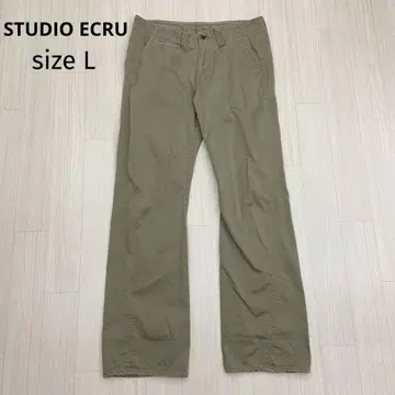 STUDIO ECRU 빈티지 남성용 치노 팬츠 부츠컷 L