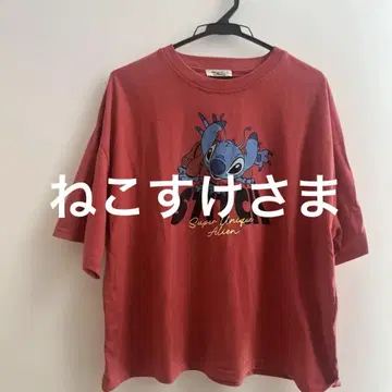 Disney 스티치 T셔츠 L사이즈 레드