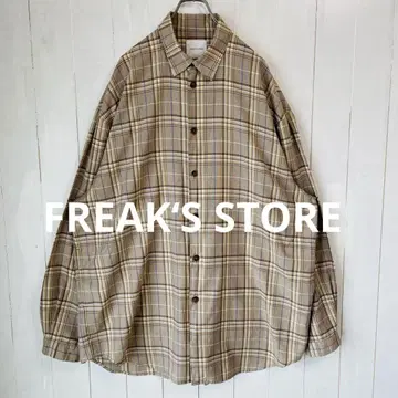 FREAK'S STORE 루즈 실루엣 글렌체크 BIG 셔츠 L 사이즈