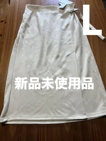 베이지 스트레치 타이트 스커트