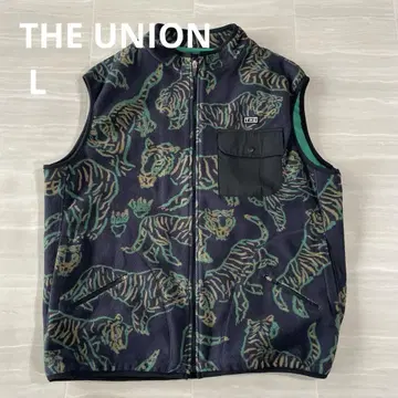 THE UNION 플리스 베스트 L 호랑이 올 패턴