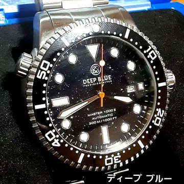 딥 블루 다이버즈 마스터 1000 세컨드 AT 남성용 시계 작동품