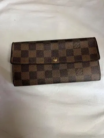 다미에 캔버스 장지갑 브라운 계열 새상품 정품