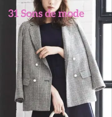 31sons de mode 체크 무늬 자켓 36