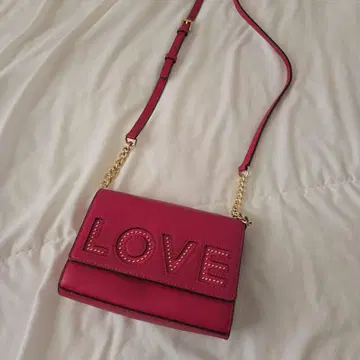 MICHAEL KORS LOVE 자수 핑크 숄더백