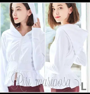 프릴 페플럼 긴팔 집업 후드티 자켓 L 사이즈 헬스장 요가웨어