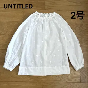 [ 새상품급 ] 언타이틀 자수 긴팔 블라우스 2호 화이트