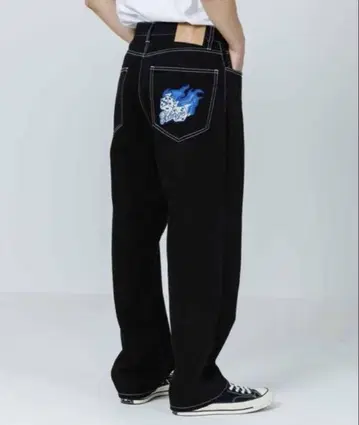XLARGE 블랙 데님 팬츠 32inch