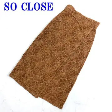 디노스 로즈 랩 스커트 브라운 레이온 나일론 W67 C2983