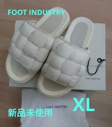 FOOT INDUSTRY 다운 슬리퍼 샌들 화이트 계열 XL
