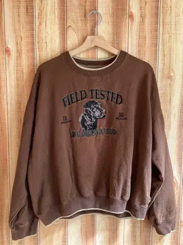 [ USA 구제 의류 ] OUTDOOR LIFE 자수 맨투맨 XL 브라운