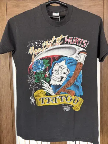 80/90년대 빈티지 타투 티셔츠 간다 L 사이즈