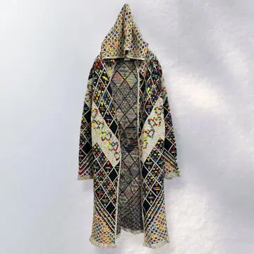 올 패턴 롱 니트 가디건 겉옷 에스닉 개성있는 멋진 [ a985