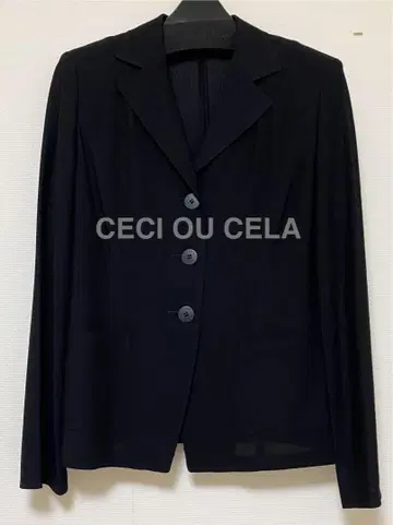 [ CECI OU CELA ] 블랙 테일러드 자켓 4버튼 (38)
