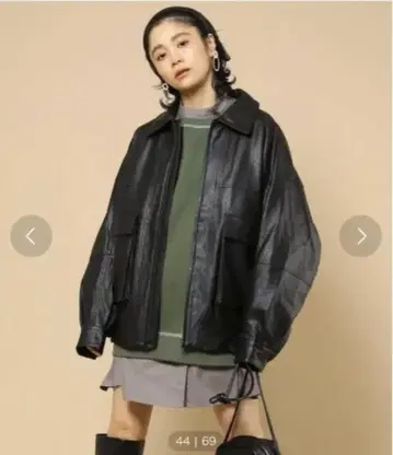 프릭스스토어 인조 가죽 블루종