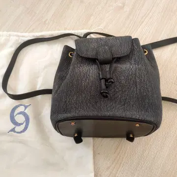 다크 블루 블랙 미니 백팩 가죽 느낌