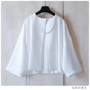 환상 컨디션 최상 정가 4만엔 ADORE 드라이 터치 조젯 자켓