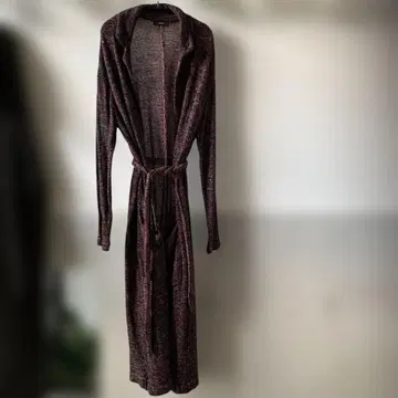 EMODA 빨검 믹스 롱 코트 벨트 포함