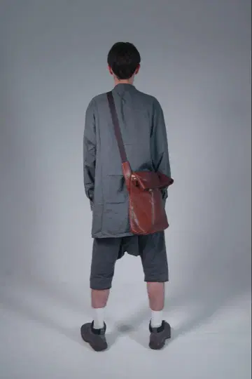 90's agnes b voyage leather shoulder bag
