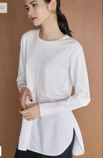 안피로 셔츠 콤비 레이어드 티셔츠
