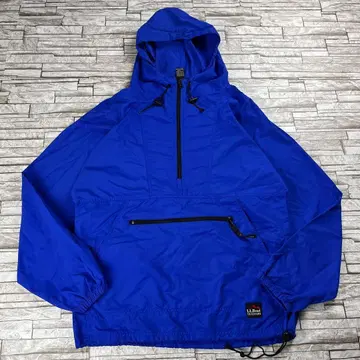 80s L.L.Bean 아노락 후드티 나일론 블루 빈티지
