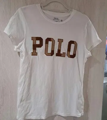 POLO 자수 로고 반팔 T셔츠 화이트