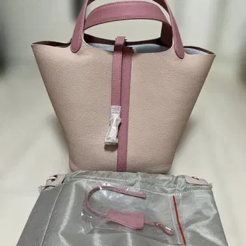 빅 핸드백 토트백 핑크 바이컬러 미사용 새상품 피코탄 락 스타일