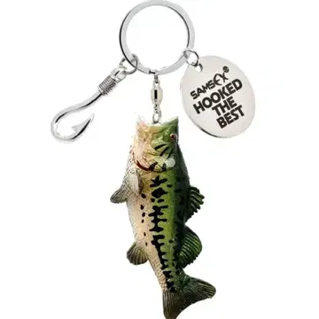 3개 세트 블랙 배스 키링 낚시 앵글러 배스 낚시 피규어