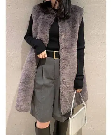 미라 오웬 노카라 롱 퍼 베스트 CGRY