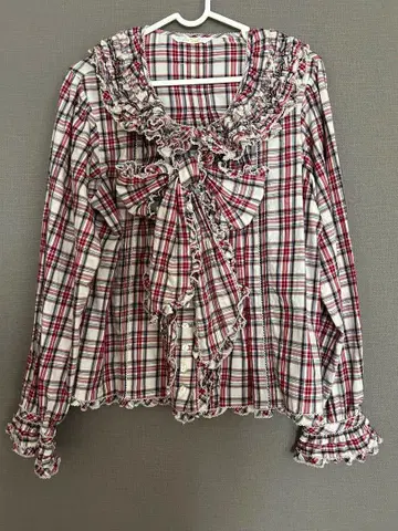 핑크하우스 오리지널 체크 블라우스