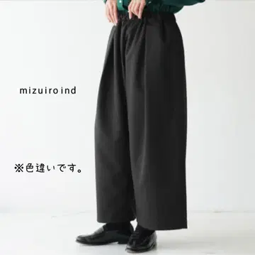 mizuiro ind high waist tuck PT 네이비 입니다