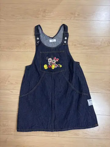 DisneyxMOUSSY 미키 미니 데님 오버롤 사이즈 1