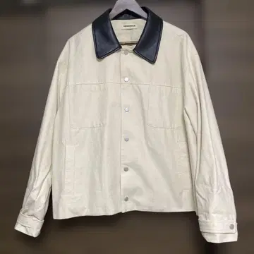 미사용 새상품! 가죽 옷깃 워크 자켓 헌팅 자켓