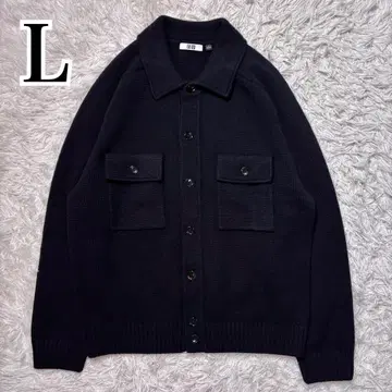컨디션 최상 UNIQLO U 라무 니트 자켓 L 24AW 긴팔 블랙