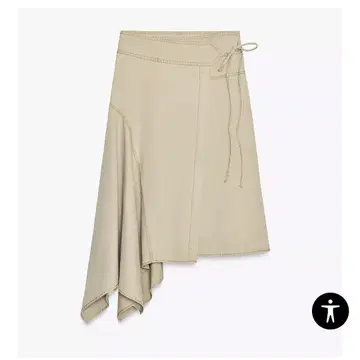 ZARA 비대칭 살롱 스커트 M